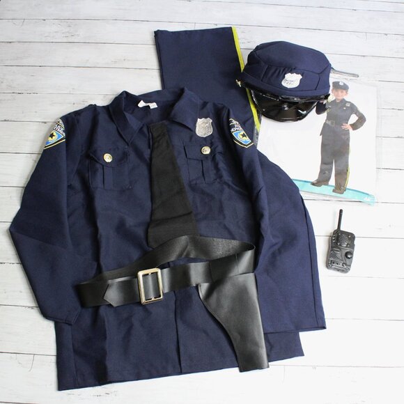 Cosplay Halloween Costume Boy's Size L 12-14 Police Officer Uniform Set - Picture 9 of 10